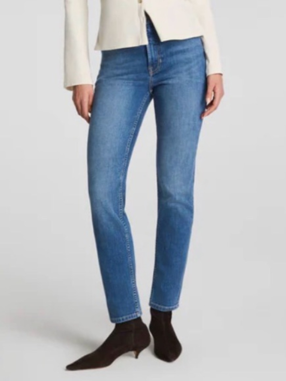 CURVE APPEAL Mid-Rise Blue Jeans | Size: 6/28